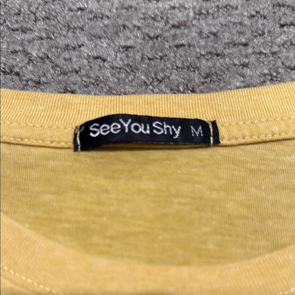SeeYou Shy - Let It Bee Mustard Yellow Graphic Tee - Picture 2 of 6